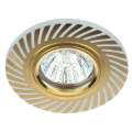 Светильник cо светодиодной подсветкой ЭРА DK LD39 WH/GD 13 Вт, точечный, цоколь GU5.3, тип лампы LED/КГМ, декоративный, цветовая температура - 4000 K, IP20, цвет свечения - белый, цвет светильника - белый / золото